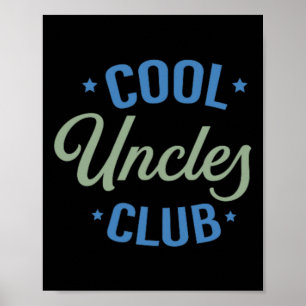 Cool Ooms Club Beste Oom Ooit Grappige Zak Fath Poster