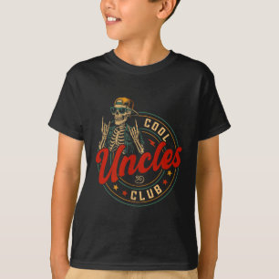 Cool Ooms Club T-shirt Grappig Skelet Oom Mannen M