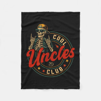 Cool Ooms Club T-shirt Grappig Skelet Oom Mannen M Fleece Deken