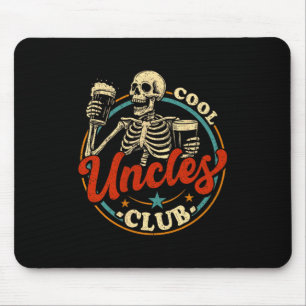 Cool Ooms Club T-shirt Oom Skelet Mannen Vaderdag Muismat
