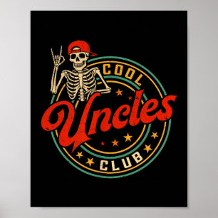Cool Ooms Club T-shirt Retro Grappig Skelet Nieuwe Poster