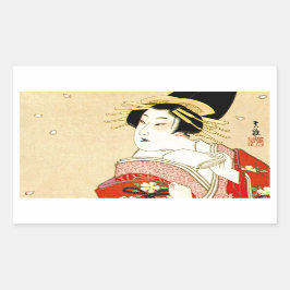 Cool Oosters Japans Agemaki tattoo kunst Rechthoekige Sticker