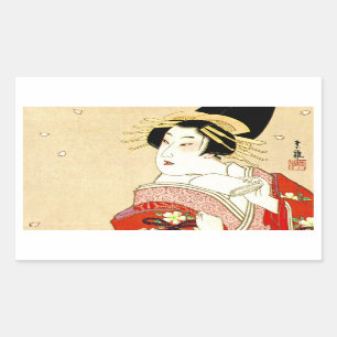 Cool Oosters Japans Agemaki tattoo kunst Rechthoekige Sticker