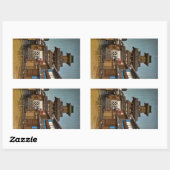 Cool oosters japans hasu kawase regenachtig dorp rechthoekige sticker (Vel)