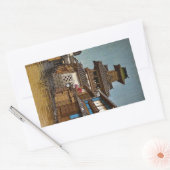 Cool oosters japans hasu kawase regenachtig dorp rechthoekige sticker (Envelop)