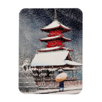 Cool oosters japans kawase winter landschap kunst