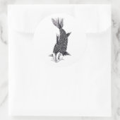 Cool oosters japans koi karper vis Waterverf Ronde Sticker (Tas)