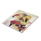 Cool-oosterse japanese traditionele samurai-krijge tegeltje (Zijkant)