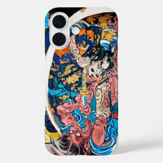 Cool-oosterse japanse Ancient Samurai demon Fight Case-Mate iPhone Case (Achterkant)