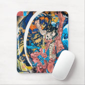 Cool-oosterse japanse Ancient Samurai demon Fight Muismat (Met muis)