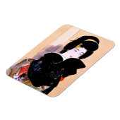 Cool-oosterse traditionele japanese geisha lady ar magneet (Linkerzijde)