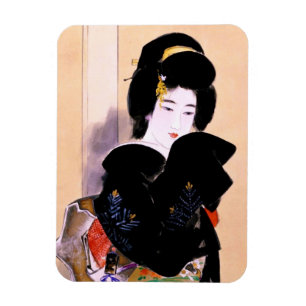 Cool-oosterse traditionele japanse geisha lady art magneet