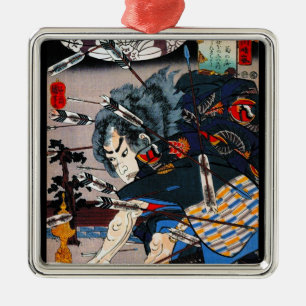 Cool-oosterse traditionele japanse Samurai Warrior Metalen Ornament