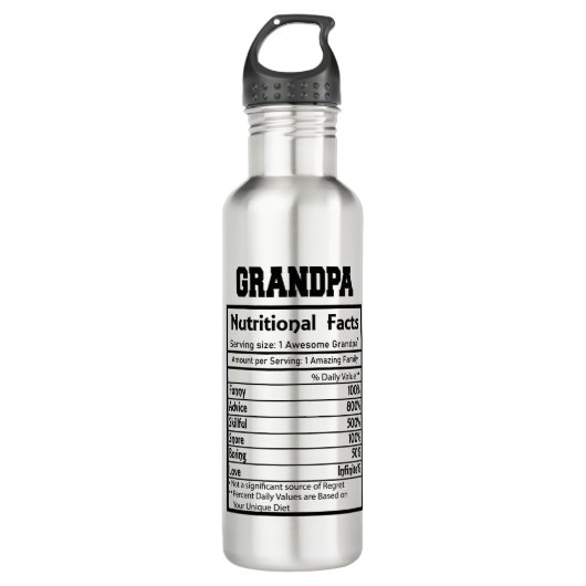 cool opa feiten woord kunst waterfles  (Voorkant)