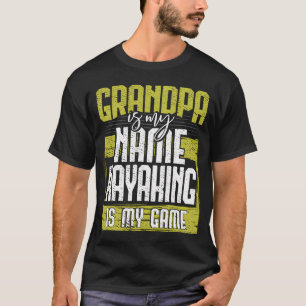 Cool opa is mijn naam Kayakken is mijn spel vader T-shirt