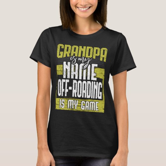 Cool opa is mijn naam Off-Roading is mijn spel dik T-shirt (Voorkant)