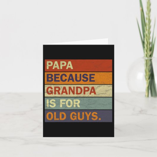 Cool Opa Kunst voor mannen Opa Opa Ouder F Kaart (Voorkant)