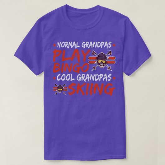 Cool Opa Skiën Grappige Vaders Dag Gift Ski T-shirt (Design voorkant)