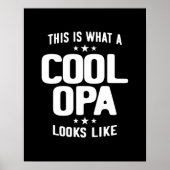Cool Opa ziet er uit als vader opa Gift Poster (Voorkant)