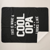 Cool Opa ziet er uit als vader opa Gift Sherpa Deken (Voorkant (horizontaal))