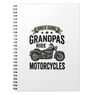 Cool Opa's Rijden op Motoren Vintage Biker T-shirt Notitieboek