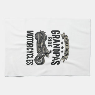 Cool Opa's Rijden op Motoren Vintage Biker T-shirt Theedoek