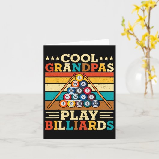 Cool opa's spelen biljart retro snooker pool pl kaart (Gele Bloem)