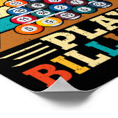 Cool opa's spelen biljart retro snooker pool pl poster (Hoek)