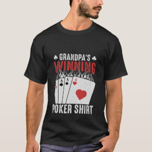 Cool opa's winnende poker t-shirt