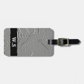 Cool optische illusie gepersonaliseerd bagagelabel (Voorkant horizontaal)