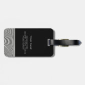 Cool optische illusie gepersonaliseerd bagagelabel (Achterkant horizontaal)