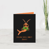 Cool orange birthday shrimp kaart (Voorkant)