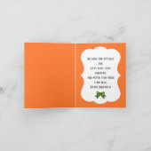 Cool orange birthday shrimp kaart (Binnen)