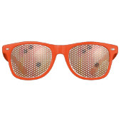 Cool Oranje Bowling Ball Party Shades Retro Zonnebril (Voorkant)