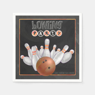 Cool Oranje Bowling Party Paper Napkins Servet
