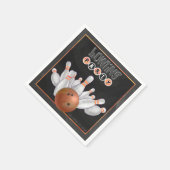 Cool Oranje Bowling Party Paper Napkins Servet (Hoek)