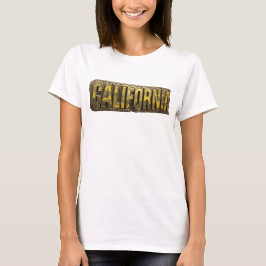 Cool Oranje CALIFORNIA Statement T-shirt (Voorkant)
