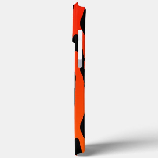 Cool Oranje en Black Zebra Stripes Pattern Case-Mate iPhone Case (Achterkant / Links)