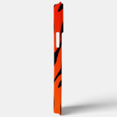 Cool Oranje en Black Zebra Stripes Pattern Case-Mate iPhone Case (Achterkant / Rechts)