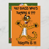 Cool Oranje Green denk dat Tigrotto kinderen van a Kaart (Voorkant / Achterkant)