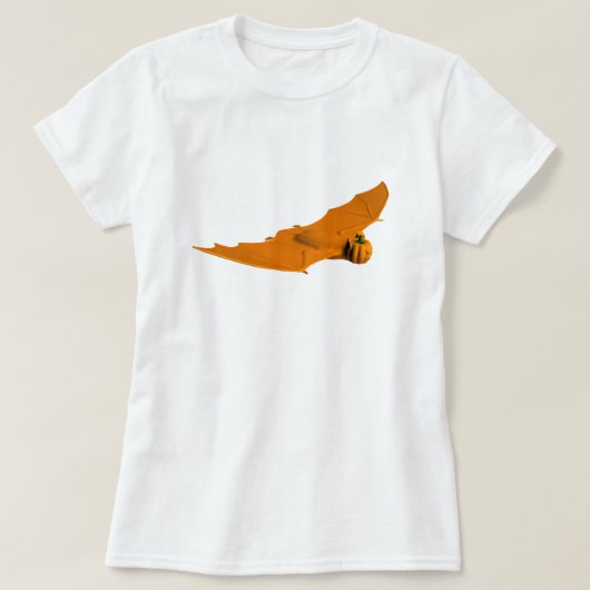 Cool Oranje Halloween Bat T-shirt (Design voorkant)