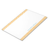 Cool Oranje Herringbone Pattern Notitieblok (Schuin)