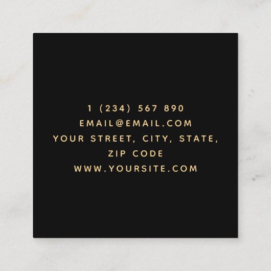 Cool Oranje Joystick Joypad Gamer Game Tester Fun Vierkante Visitekaartje (Achterkant)