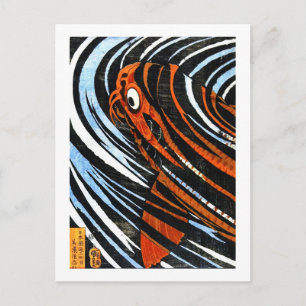 Cool-oranje legendarische koienkarakter briefkaart