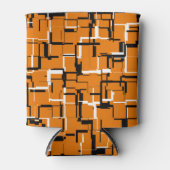 COOL Oranje zwart wit Blikjeskoeler (Voorkant)