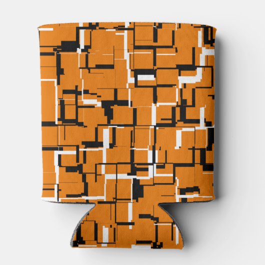 COOL Oranje zwart wit Blikjeskoeler (Achterkant)