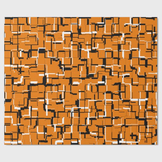 COOL Oranje zwart wit Cadeaupapier (Vlak)