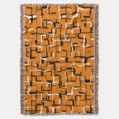 COOL Oranje zwart wit Deken (Voorkant Verticaal)