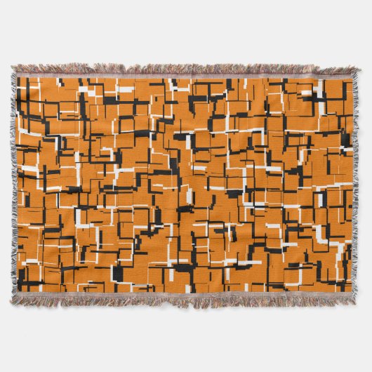 COOL Oranje zwart wit Deken (Voorkant)
