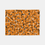 COOL Oranje zwart wit Fleece Deken (Voorkant (Horizontaal))